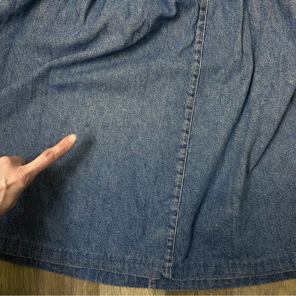 SILVERLEAF Vintage high waisted denim chambray skirt Womens size 26 - Picture 11 of 12